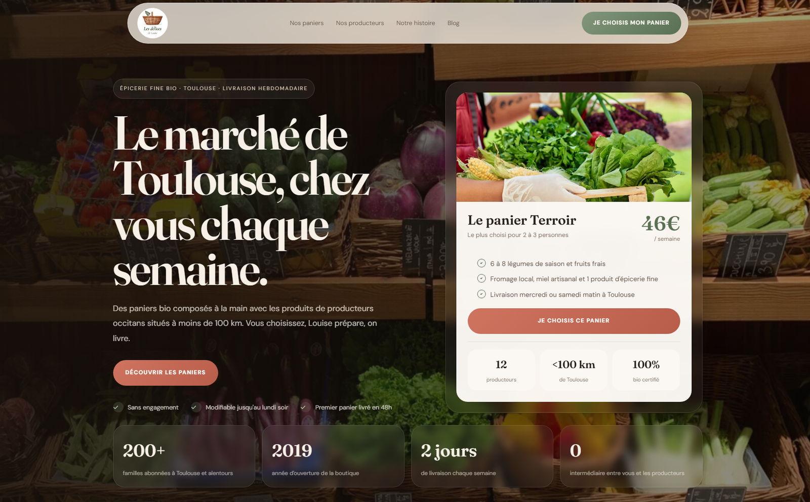Site épicerie fine